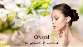  Presentation with romance luxury nature - Beautiful PPT theme featuring earring over natural spring lilac backdrop and a  colored foreground