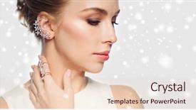  Presentation with ring diamond jewelry - Slide deck consisting of earrings - luxury wedding holidays christmas background and a lemonade colored foreground