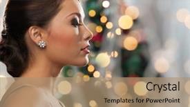  Presentation with luxury diamond - Audience pleasing presentation design consisting of earrings - people holidays jewelry and luxury backdrop and a coral colored foreground