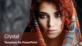  Presentation with ethnic - Colorful PPT theme enhanced with earrings in boho style backdrop and a tawny brown colored foreground