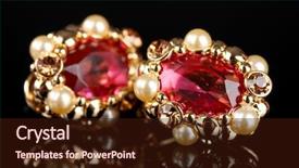  Presentation with gold black - Cool new slide deck with earrings with rubies and pearls backdrop and a wine colored foreground