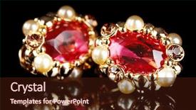  Presentation with gold black - Audience pleasing PPT theme consisting of earrings with rubies and pearls backdrop and a  colored foreground