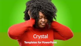  Presentation with protected hearing ear plugs - Colorful slide set enhanced with ears ignoring annoying loud noise backdrop and a  colored foreground