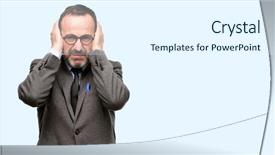  Presentation with noise and hearing - Theme enhanced with ears ignoring annoying loud noise background and a  colored foreground