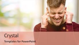  Presentation with ears - Presentation design with ears ignoring annoying loud noise background and a  colored foreground