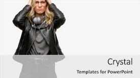  Presentation with music headphones - PPT layouts having ears ignoring annoying loud noise background and a  colored foreground