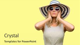  Presentation with summer - PPT theme having ears ignoring annoying loud noise background and a  colored foreground