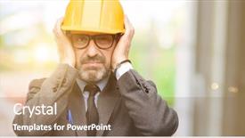  Presentation with ears - Slides featuring ears ignoring annoying loud noise background and a violet colored foreground