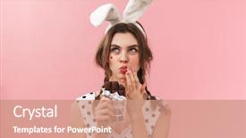  Presentation with ancient indian philosophy lovely - Amazing slide deck having ears standing isolated over pink backdrop and a coral colored foreground