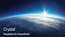  Presentation with space - Amazing slide set having earth - near space photography - 20km backdrop and a navy blue colored foreground