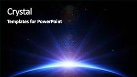  Presentation with flare - Amazing slide deck having earth - sunrise with rays backdrop and a black colored foreground