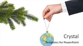  Presentation with christmas tree - Slide deck consisting of earth and christmas tree background and a white colored foreground