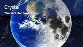  Presentation with moon - Presentation featuring earth and moon in one background and a  colored foreground