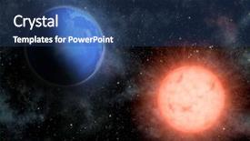  Presentation with shining - Slides enhanced with earth and sun background and a ocean colored foreground