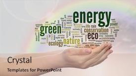  Presentation with eco friendly energy - Cool new slide deck with earth clean alternative protection energy backdrop and a  colored foreground