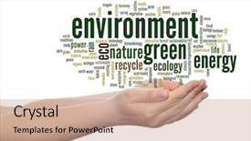  Presentation with energy conservation - Audience pleasing presentation theme consisting of earth clean alternative protection energy backdrop and a coral colored foreground