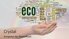  Presentation with eco friendly energy - Beautiful presentation design featuring earth clean alternative protection energy backdrop and a  colored foreground