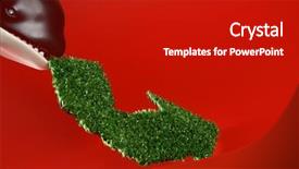  Presentation with earth recycle - Presentation theme featuring earth conservation metaphor orca whale background and a crimson colored foreground