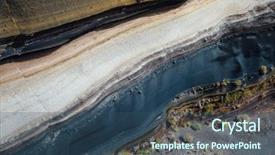  Presentation with earth crust - Amazing PPT theme having earth crust in cross backdrop and a ocean colored foreground