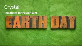  Presentation with earth day - Slide set consisting of earth-day-annual-event-celebrated background and a tawny brown colored foreground