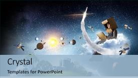  Presentation with earth day - Audience pleasing PPT theme consisting of earth day concept mixed media backdrop and a light blue colored foreground