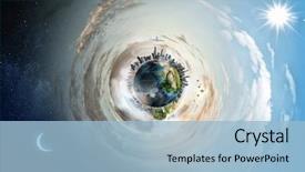  Presentation with earth day - Slide deck enhanced with earth day concept mixed media background and a light blue colored foreground