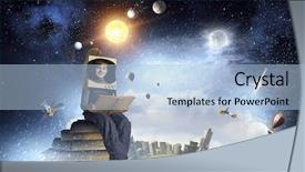  Presentation with earth day - Beautiful slides featuring earth day concept mixed media backdrop and a light blue colored foreground