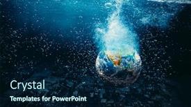  Presentation with under water - PPT layouts featuring earth-fell-under-water-elements background and a navy blue colored foreground