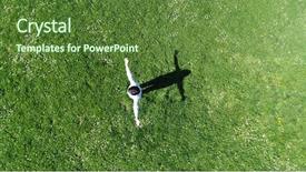  Presentation with risk management top view - Slides with holiday earth - boy portrait aerial top view background and a tawny brown colored foreground