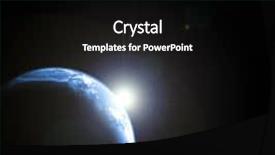  Presentation with shining - Theme consisting of earth from space background and a black colored foreground
