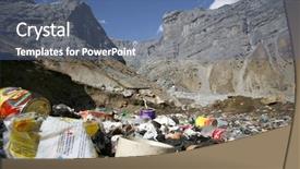  Presentation with physics circuit - Cool new PPT theme with earth garbage - litter in himalayas annapurna circuit backdrop and a ocean colored foreground