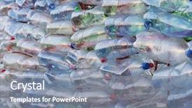  Presentation with pet - Slide set having earth garbage - pet bottles - abstract background background and a seafoam green colored foreground