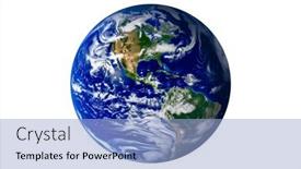  Presentation with nasa - Presentation theme with earth-globe-isolated-on-white background and a light blue colored foreground