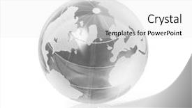  Presentation with world globe earth - Slide deck consisting of earth globe on white background background and a white colored foreground