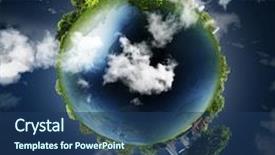  Presentation with world geography earth globe model - PPT layouts featuring earth globe background and a ocean colored foreground