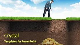  Presentation with treasure gold - Beautiful presentation featuring earth gold - businessman found treasure backdrop and a tawny brown colored foreground