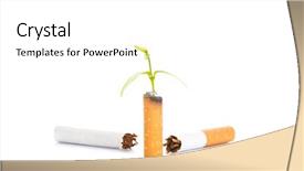  Presentation with tobacco - Cool new slide deck with safety cigarettes - world no tobacco day cigarette backdrop and a white colored foreground