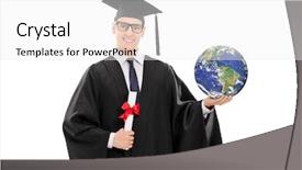  Presentation with public domain - Colorful presentation theme enhanced with earth image in public domain backdrop and a white colored foreground