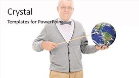  Presentation with public domain - PPT layouts having earth image in public domain background and a white colored foreground