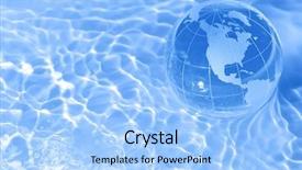  Presentation with recycling - Amazing PPT theme having earth in water backdrop and a light blue colored foreground