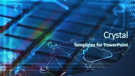  Presentation with cloud computing - Presentation having insurance adjuster inspecting abandoned building background and a gray colored foreground