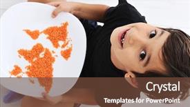  Presentation with world map - Slides consisting of earth kids - world map kid with seed background and a tawny brown colored foreground