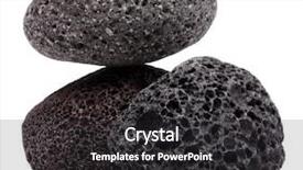  Presentation with pumice - Beautiful presentation design featuring volcanic pumice over white background backdrop and a dark gray colored foreground