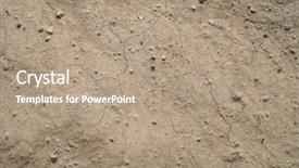  Presentation with ground subsidence - Colorful presentation theme enhanced with earth layers - cracked ground backdrop and a coral colored foreground