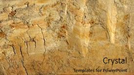  Presentation with clay - Amazing presentation theme having earth layers - macro clay background 2 backdrop and a gold colored foreground