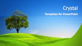 Presentation with green earth - Slides enhanced with earth light - green nature background and a cobalt blue colored foreground