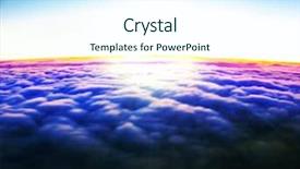  Presentation with sun rise - Theme having earth light - sun beginning to rise above background and a sky blue colored foreground