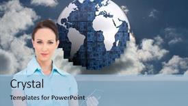  Presentation with classy - Amazing slide deck having rumer - mevlana mausoleum with the green backdrop and a light blue colored foreground.