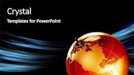  Presentation with earth planet globe - Cool new slide set with earth planet transparent globe backdrop and a black colored foreground