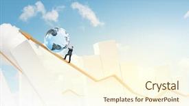  Presentation with earth - Audience pleasing PPT theme consisting of earth planet up th hill backdrop and a cream colored foreground